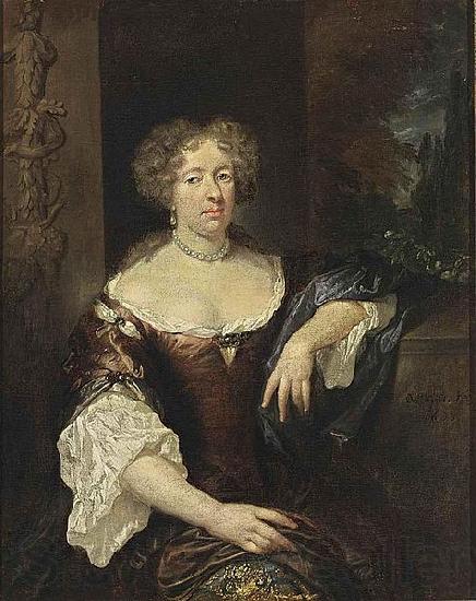 caspar netscher Portrait of a Lady Norge oil painting art